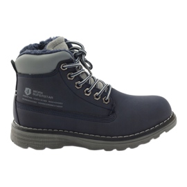 DK Bottes de randonnée d'hiver avec fermeture éclair 75009 bleu marine gris