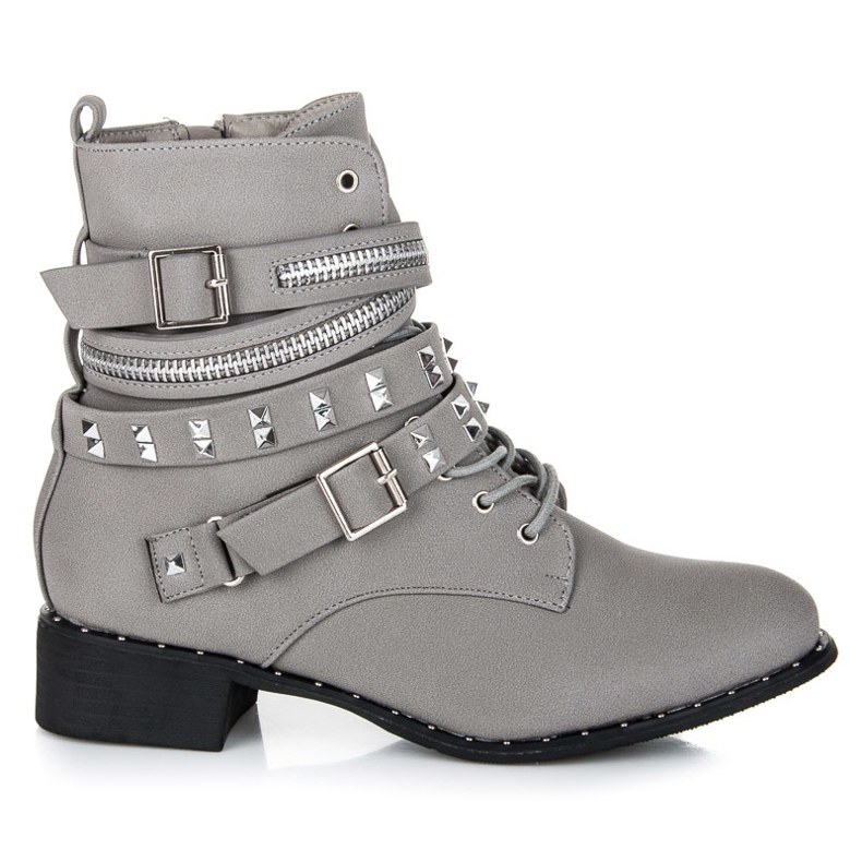 Vices New Collection Travailleur de bottes de roche gris
