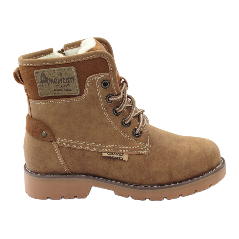 American Club Bottes d'hiver, bottes, pantoufles, chameau américain 1904 brun multicolore