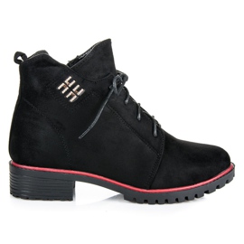 Balada Bottines en daim à nouer noir