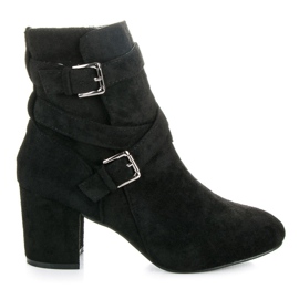 Seastar Bottines à talons en daim noir