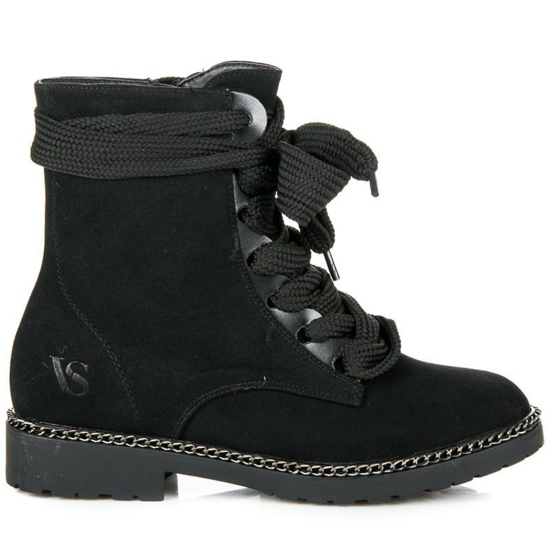 Vices New Collection Bottes à larges lacets le noir