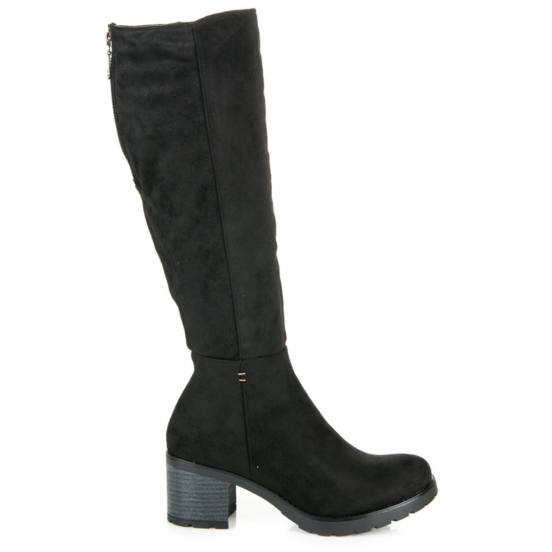 Vinceza Bottines à talons en daim le noir