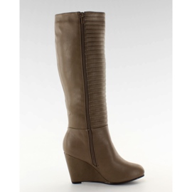 Bottes à tige matelassée BL3575 kaki Bottes à tige matelassée BL3575 kaki
