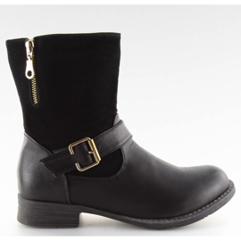 Bottes en daim noires W57