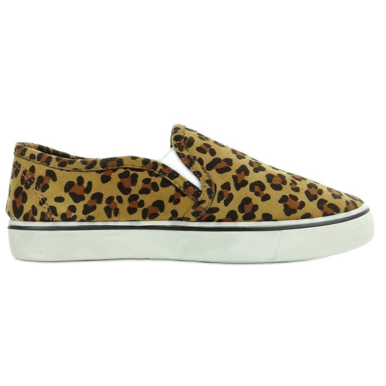 Baskets slip-on C02 léopard brun