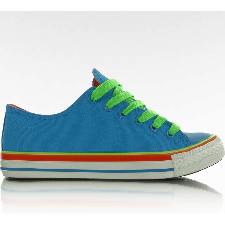 AN1177 Baskets en toile bleu acide