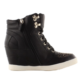 Baskets noires à crochets 8073