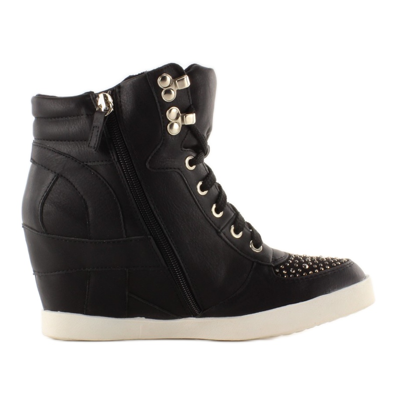 Baskets noires à crochets 8073 le noir Baskets noires à crochets 8073 le noir