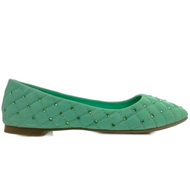 Ballerines matelassées XT373 vert