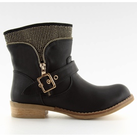 Bottes à clous dorés noir STC87 noir