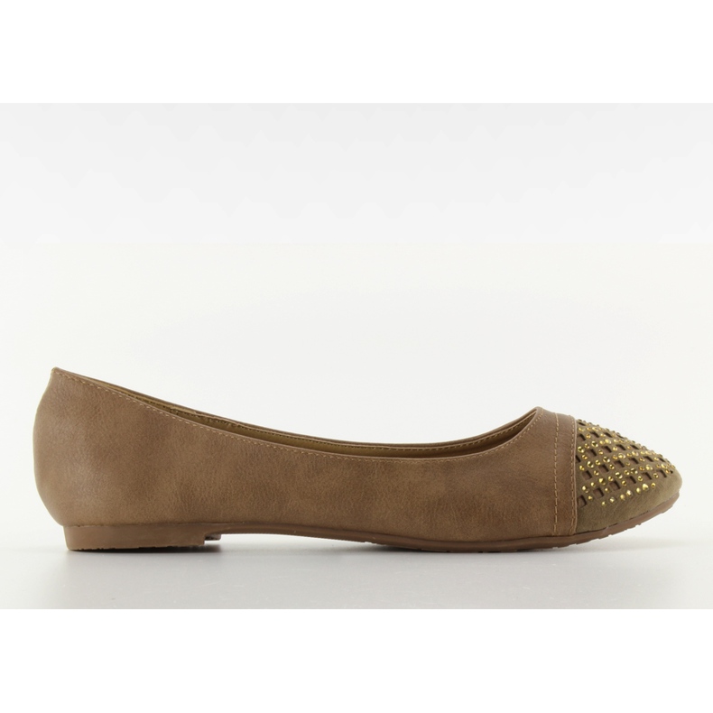 Ballerines décorées de kaki A902