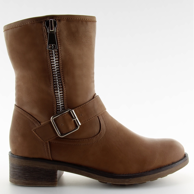 Bottes avec zip 376-PA camel brun