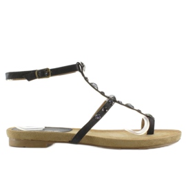 Tongs-sandales QIS2189-1 noir le noir