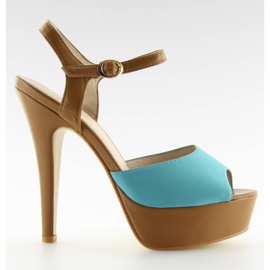 Escarpins à talons hauts VB33050 Blu brun bleu