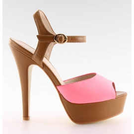 VB33050 FUCSIA talons hauts brun rose