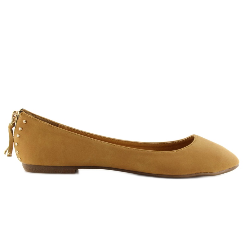 Ballerines à fermeture éclair 18515-BAL chameau brun