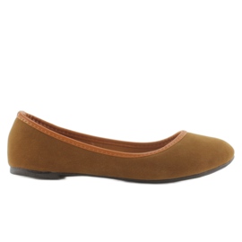 Ballerines à liseré A310 camel brun