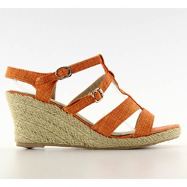 HL201211 espadrilles compensées orange