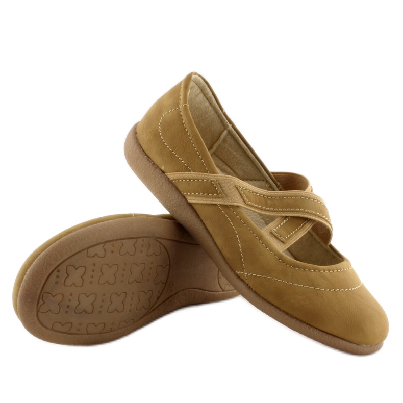 Ballerines confortables 7267 camel brun