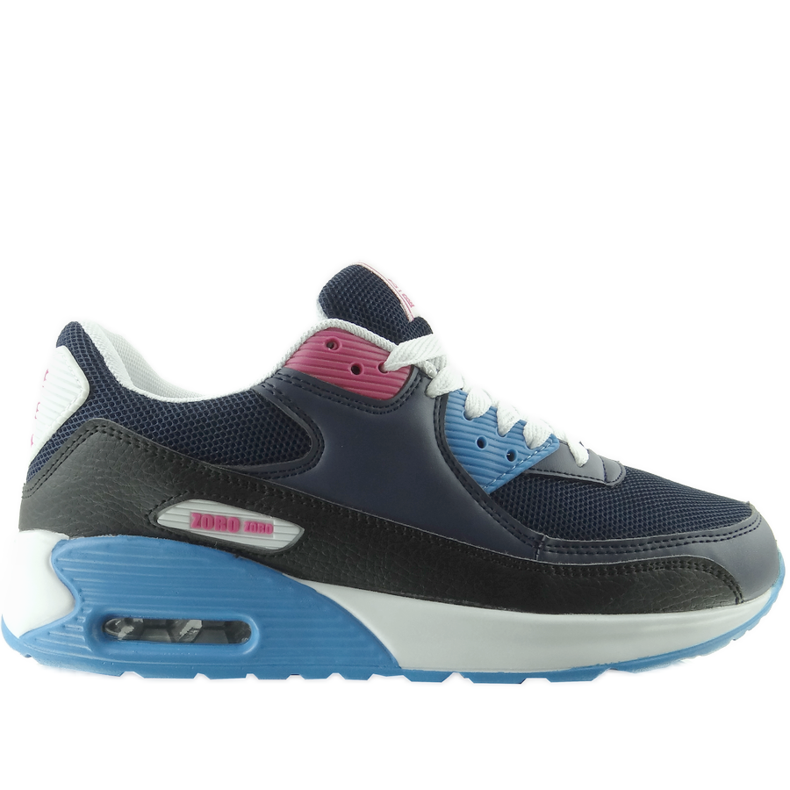 Baskets Air B123 Marine / Blanc le noir
