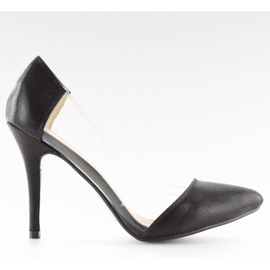 Broches asymétriques noires L-836 noir