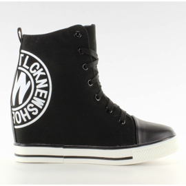 Baskets avec cachet en lin TL251 noir