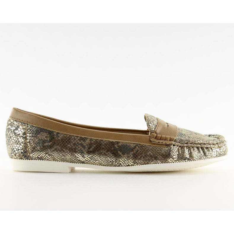 Mocassins classiques soft L-89 or jaune multicolore