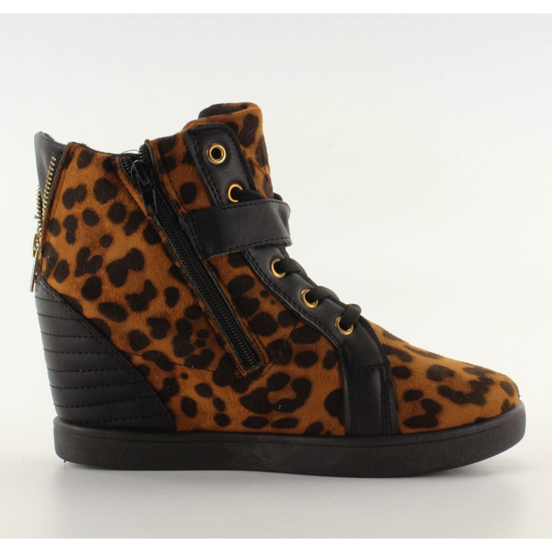 Sneakers sur un léopard caché HY1669 le noir brun