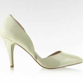 Escarpins à encoche A880 Beige