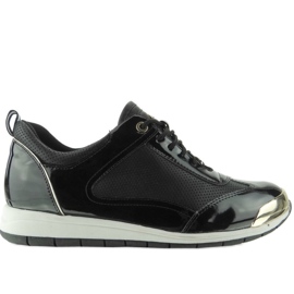 Chaussures de sport à plaque Y621 Noir jaune le noir