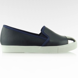 Slip-on avec badge sur les orteils Y632 Marine bleu marine