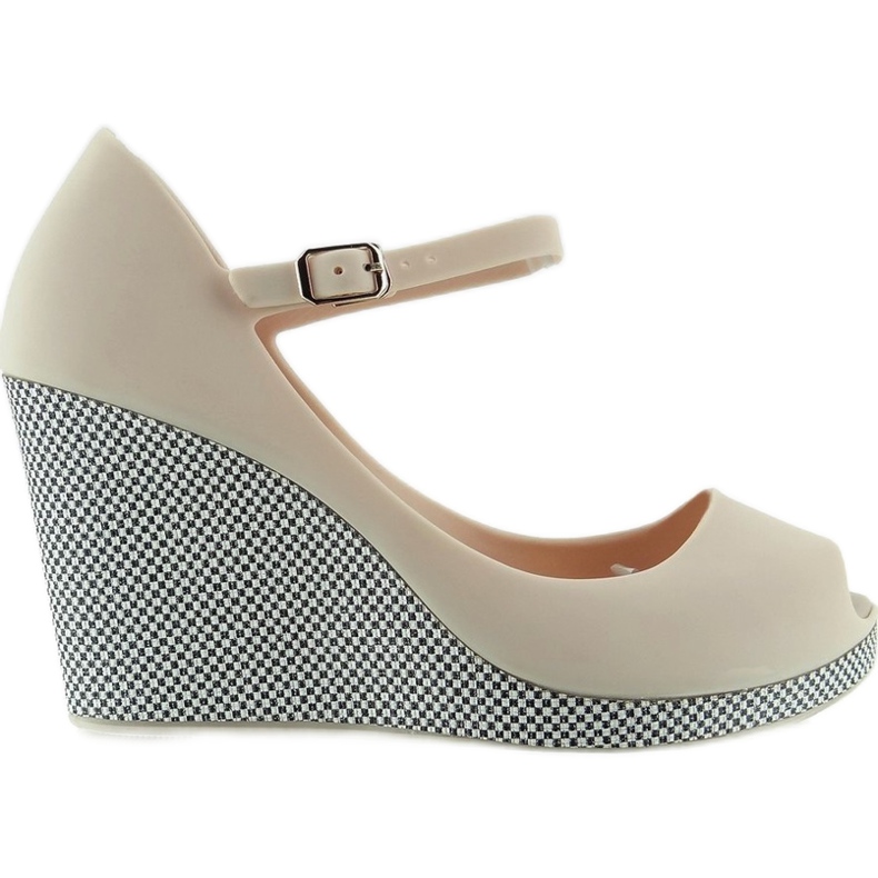 Sandales Meliski Koturn Damier S11 rose multicolore
