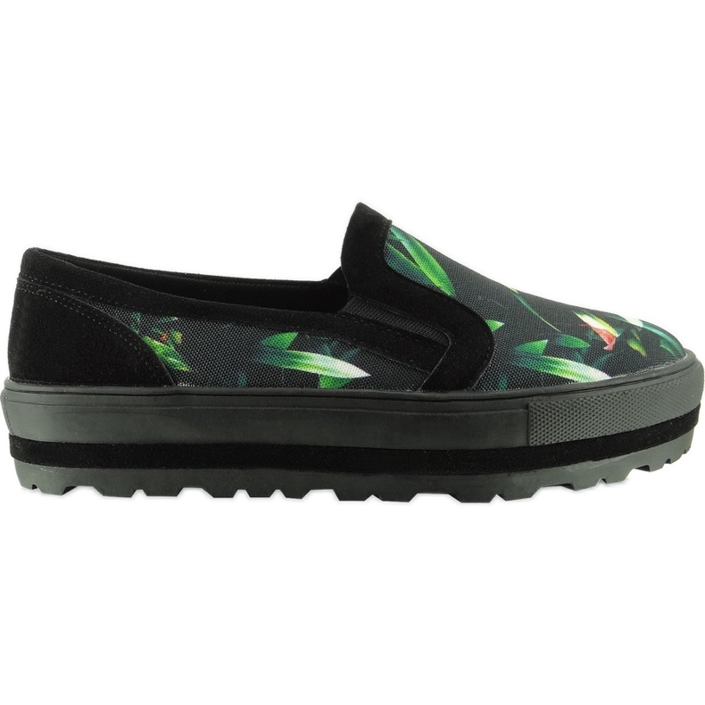 Slip on nouveau style A947 noir multicolore vert le noir