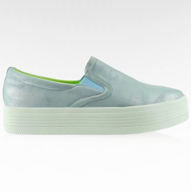 Slip on blue à semelle bleu