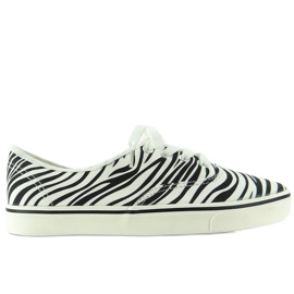 Baskets à lacets K-75 Zebra noir blanc