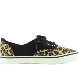 Baskets Vansówki Shoelace K-75 MarronLeop brun le noir