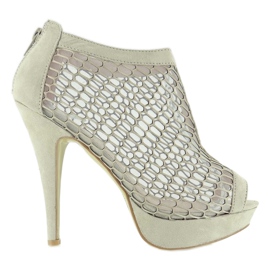 Escarpins à côtés en maille Pt1210 brun Escarpins à côtés en maille Pt1210 brun