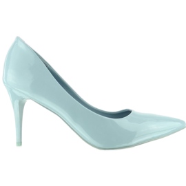 Escarpins talon confortable E421 Bleu