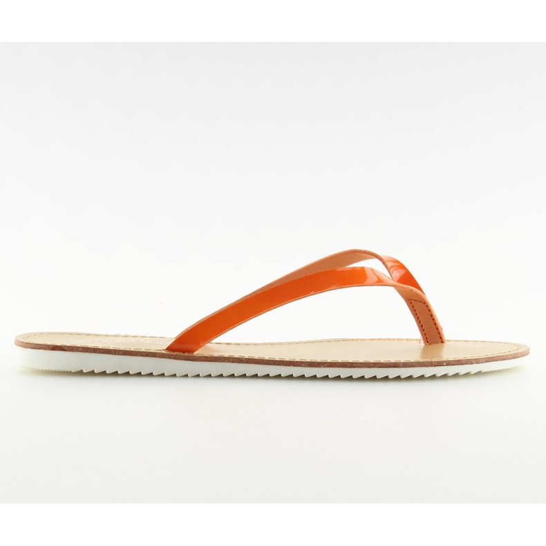 Chaussons, semelle blanche LS-76 Orange