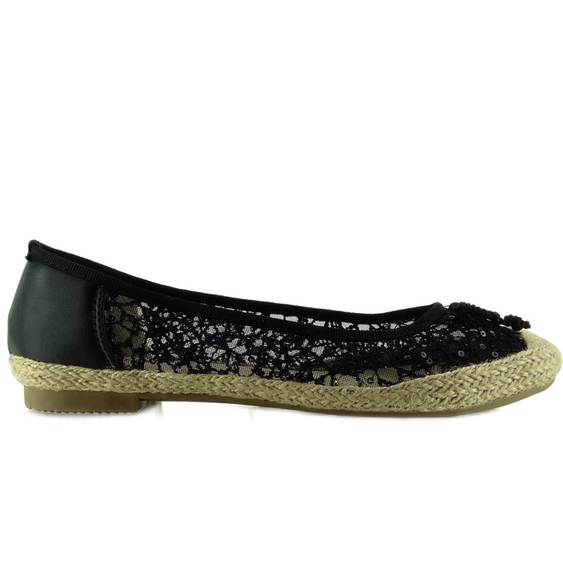 Espadrilles en dentelle L99163 Noir le noir