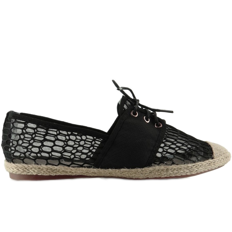 Espadrilles à lacets femme PT125 Noir le noir