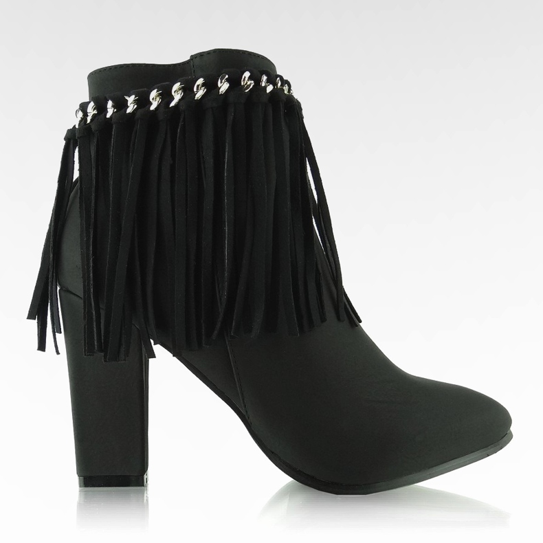 Glands noirs avec des talons larges le noir
