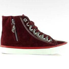 Baskets en velours par BKA-88 Vin Rouge multicolore