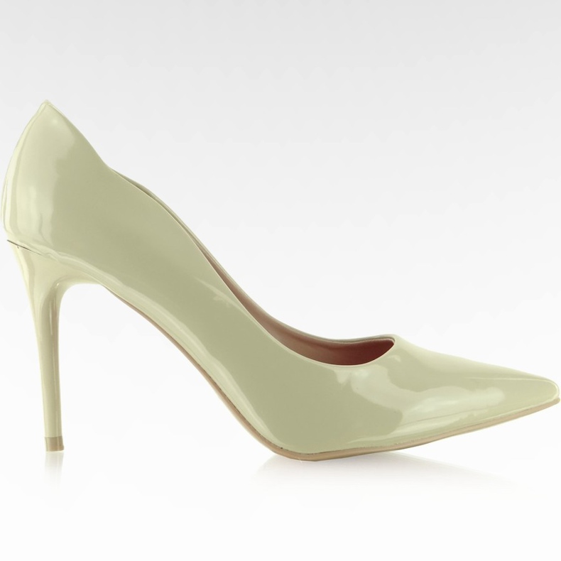 Escarpins Côté Laque Beige Beige multicolore