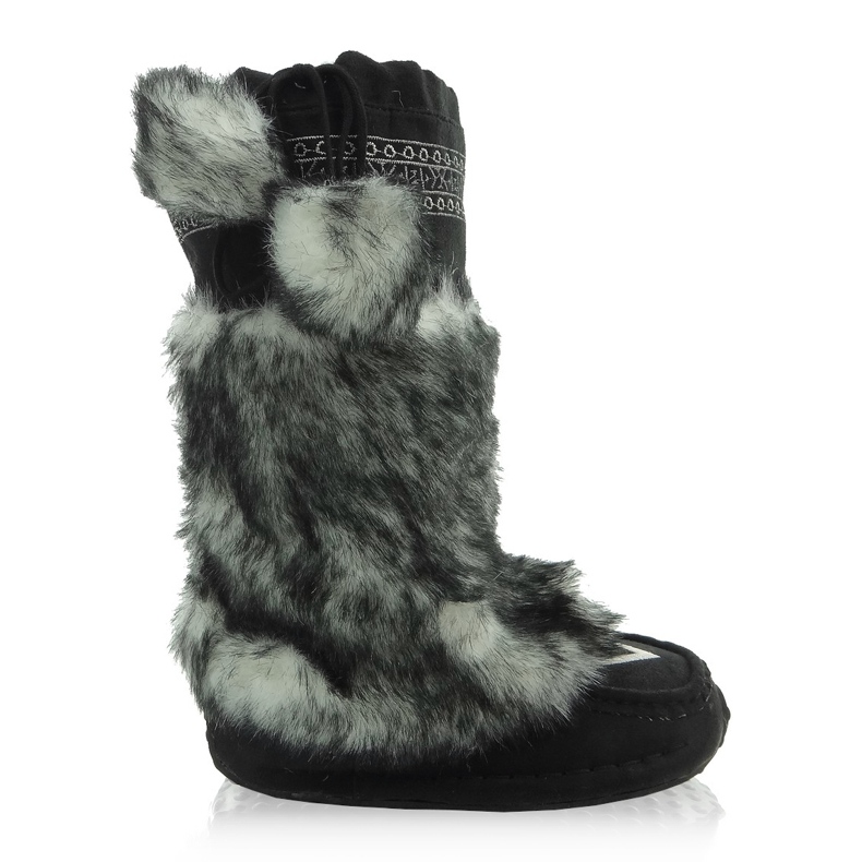 Bottes neige Mulckki pour enfants 58812E noir gris le noir