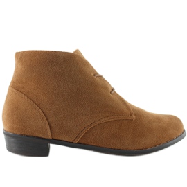 Chaussures à lacets en daim A-27 Camel brun