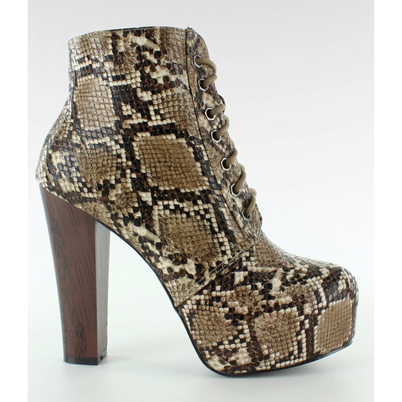 Bottes histoire de serpent solide E428 Brown brun