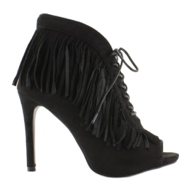 Bottines à lacets Open Styl Boho 11015 le noir