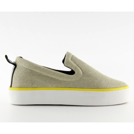 Slip-on irisé avec bride talon W-3004 Gold doré